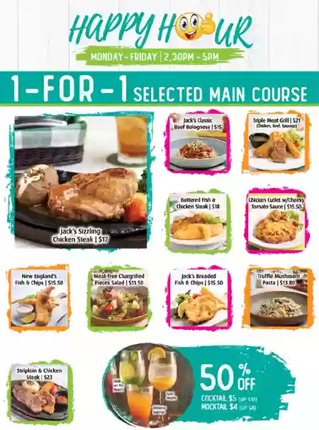 Jack's Place 1-For-1 Main Course Promotion
