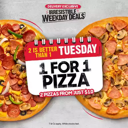 Pizza Hut Singapore 1-For-1 Pizza Promotion