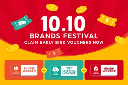 This #1010BrandsFestival , shop on Shopee Mall for 100% authentic brands or  you'll get 2x your money back!