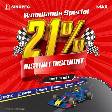 Sinopec Singapore 21% Discount on Petrol Promotion